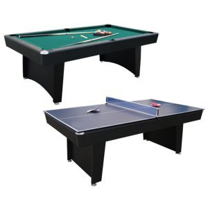 Walker and Simpson Pool & Table Tennis Combo Table in Black