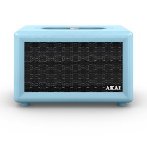 AKAI Blue Retro Bluetooth Speaker with Built-in Rechargeable Battery