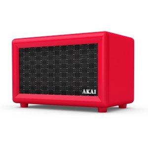 AKAI Red Retro Bluetooth Speaker with Built-in Rechargeable Battery