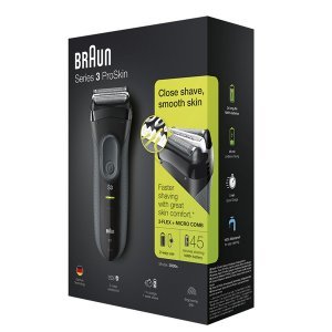 Braun Series 3 ProSkin 3000s Electric Shaver Rechargeable and Cordless Electric Razor for Men