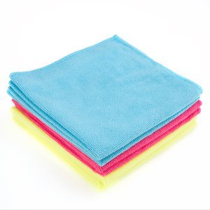 Microfibre Cloths Pack of 6 - 2 x Blue, 2 x Pink, 2 x Yellow