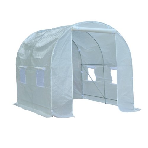 Outsunny 250Lx200Wx200H cm Walk-in Greenhouse-White