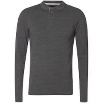 Advocate Men's Ralling Long Sleeve Polo Shirt - Charcoal Melange - S - Grey