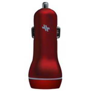 Swiss Mobility Dual Port 3.4A Universal Car Charger - Rubberized Red