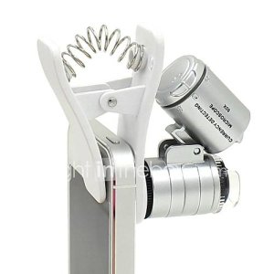 60x zoom led clip-tipo lupa microscopio joyas lupa lupa lupa lente micro para teléfonos móviles universales