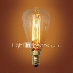Lightinthebox Bombilla de luz incandescente de la vendimia 40w e14 st48 para la barra del hogar cafetería del hotel (220-240v)