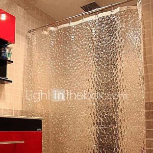 Lightinthebox Ca única gruesa es la cortina de ducha de diamantes peva cubo de agua 3d agua molde