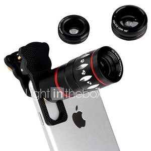 detalles about4in1 ojo de pez de gran angular micro cámara de lentes de telefoto 10x fr iPhone 6 6s más 5s