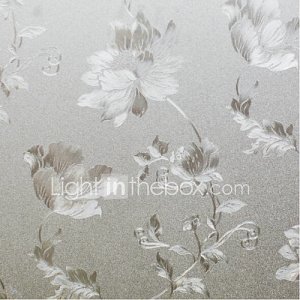 Floral Campestre Película para Ventana,PVC/Vinilo Material decoración de la ventana