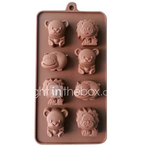 león de silicona, vaca&soportar moldes de chocolate jalea moldes de hielo para hornear molde de pastel de caramelo