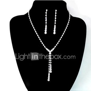Lightinthebox Los sistemas nupciales de la joyería moda inspirador plata collares pendientes para boda fiesta diario casual 1 set regalos de boda
