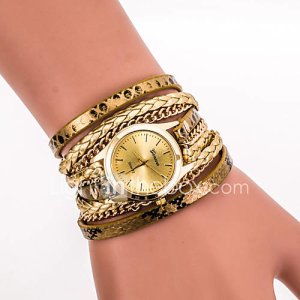 Lightinthebox Mujer reloj de pulsera reloj pulsera cuarzo colorido pu banda cosecha leopardo bohemio cool casualnegro blanco azul plata rojo dorado