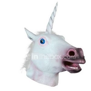 nueva cabeza de caballo unicornio 2016 Máscara de Halloween regalo de la fiesta de disfraces novedad prop máscaras de látex de caucho