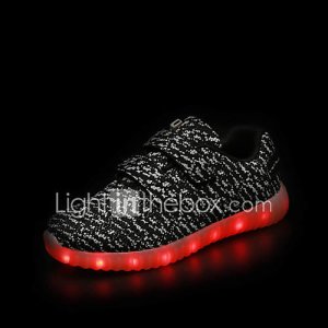 Lightinthebox Para niña para niño-tacón plano-confort light up zapatos-zapatillas de deporte-exterior informal deporte-materiales personalizados-negro