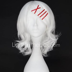 Lightinthebox Pelucas de cosplay tokyo ghoul cosplay blanco corto animé pelucas de cosplay 38 cm fibra resistente al calor hombre / mujer