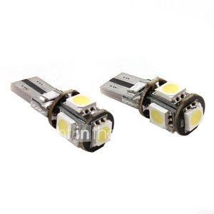 Lightinthebox T10 5  5050 smd led blanca para coche canbus luz de señal