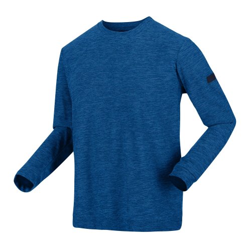 Leith Men's Hiking Crew Neck Sweater - Mid Blue