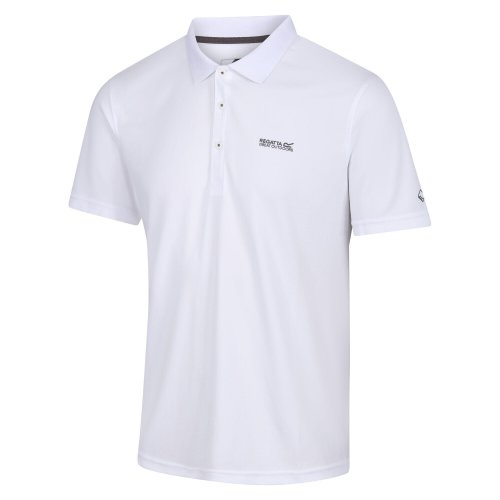 Regatta Maverik v men's fitness short sleeve polo shirt - white