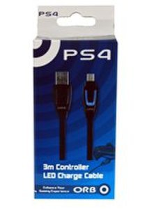 Playstation 4 - Charge & Play 3m Controller Charge Cable - Orb (PS4)