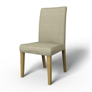 IKEA - Överdrag till Henriksdal stol med keder/passpoal (standard modell), Pebble, Linne - Bemz