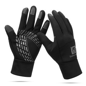 Newchic Unisex guanti con dita coperte in pile caldi impermeabile a prova di vento con touch screen da outdoor sciare e ciclismo