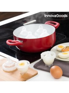Innovagoods Set cocedor de huevos (7 piezas) rojo unique