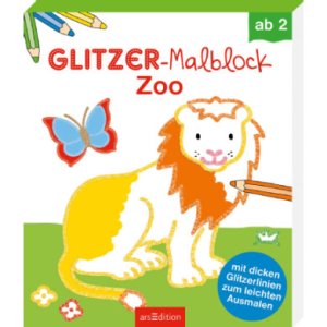 arsEdition Glitzer-Maleblok Zoo