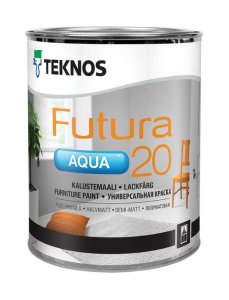 Teknos Lackfärg Futura Aqua 20 Vit-S0500-N-0,9
