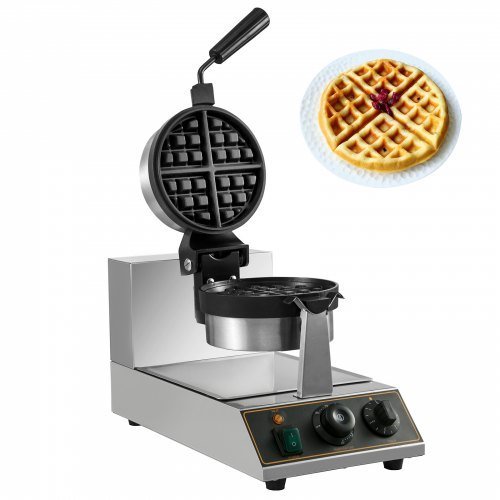 1100w Gaufrier Electrique Rotatif Machine à Gaufre Waffle Crêpière Pancake