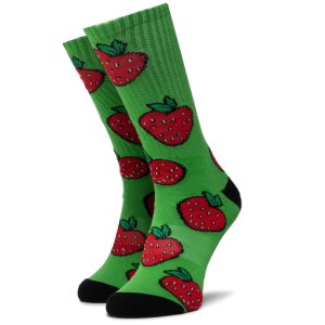 Calzini lunghi unisex HUF - Strawberry Sock SK0046 r.OS Shamrock