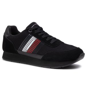 Sneakers TOMMY HILFIGER - Corporate Material Mix Runner FM0FM02835 Black BDS