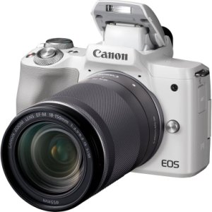 Aparat Canon EOS M50 + EF-M 18-150mm IS STM Biały + voucher 100zł na sprzęt i akcesoria za każde wydane 500zł - kup na raty do 30x0% (RRSO 0%) i zapłać dopiero w sierpniu