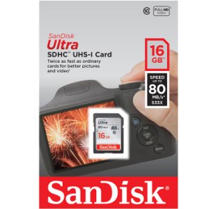 Karta pamięci Sandisk 16GB ultra SDHC 80MB/S C10