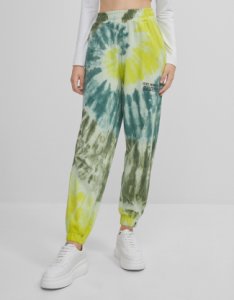 Bershka Pantalón Jogger Tie Dye Mujer M Verde