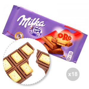 Set 18 MILKA Cioccolata tavoletta oro gr. 100 4013783 snack dolce