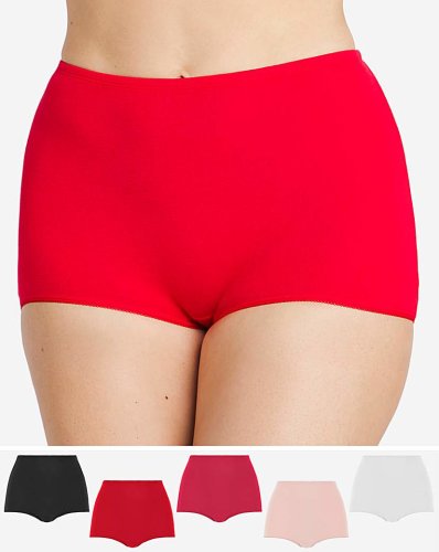 Pretty Secrets 5pack blk/wht/pnk/red/pch comfort shorts