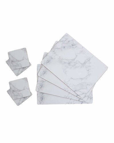 Jd Williams Marble set of 4 placemats & coasters