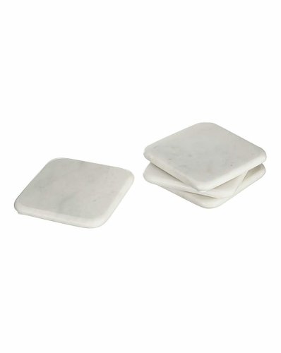 Jd Williams Square marble set of 4 coasters