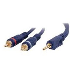 C2G 1m Velocity One 3.5mm Stereo Male to Two RCA Male Y-Cable