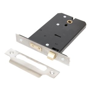From The Anvil 5 lever horizontal sash lock - stainless steel finish
