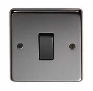 From The Anvil Black nickel single light switch