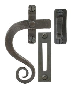 From The Anvil Blacksmith beeswax curved monkeytail casement fastener