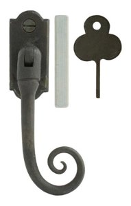 From The Anvil Blacksmith beeswax locking monkeytail casement fastener