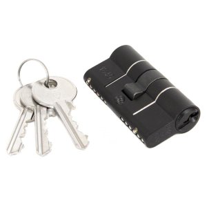 From The Anvil British standard double euro cylinder lock - black finish