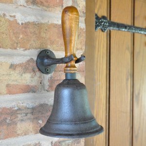 Cast Iron Dinner Hand Bell with Wall Mounting