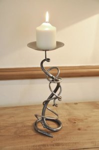 Hand Forged Single Tangle Candle Holder