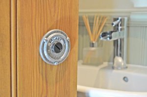 Kirkpatrick 1150 Bathroom Privacy Bolt - Pewter Finish