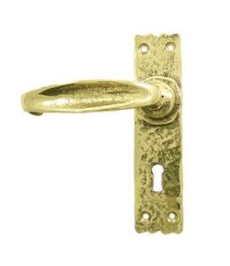 Kirkpatrick 2439 Brass Rustic Lever Door Handle