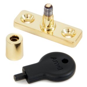 From The Anvil Polished brass locking pivot for casement stay