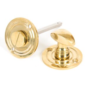 Polished Brass Round Bathroom Thumbturn